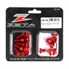 ZETA Alu Bolt Set for Plastics RMZ250 10-18, 450 11-17, Red