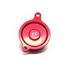 ZETA Oil Filter Cover KX450F 06-15, KLX450R 06-15, Red