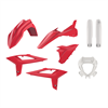 Plastic kit enduro with mask and fork protectors Beta 2020, red/white